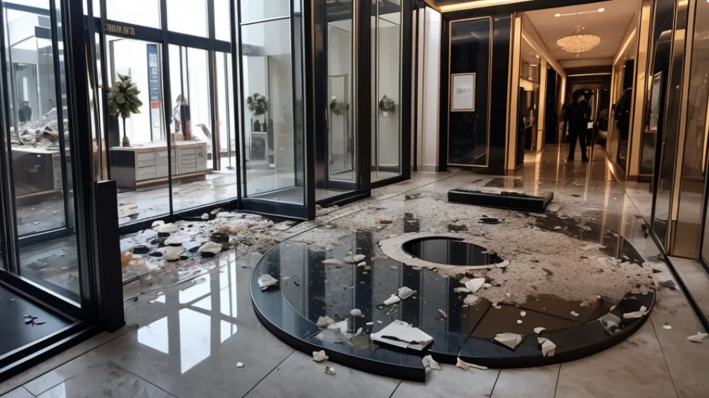 В Берлине ограблен ювелирный магазин в Mall of Berlin: преступники использовали люк от колодца и кувалды