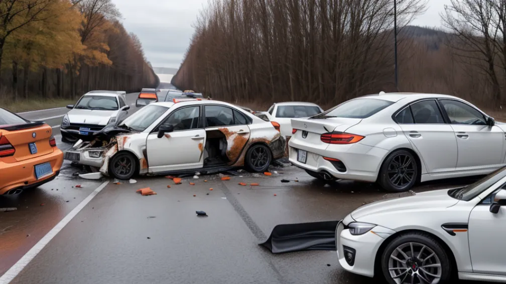 Крупное ДТП на трассе А659 под Вайнхаймом: Водитель Subaru спровоцировал аварию на 80 тысяч евро