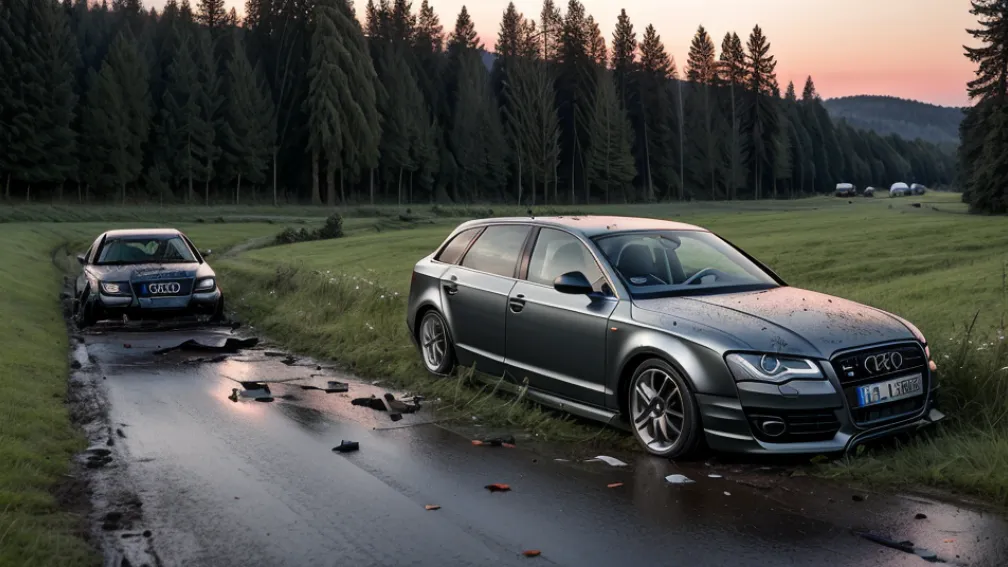 В Германии Audi слетел в кювет: водителя выбросило из салона, он погиб