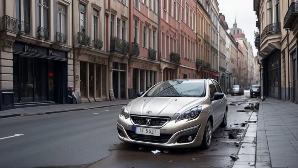 Инцидент в Пфорцхайме: Взрыв повредил припаркованный автомобиль Peugeot