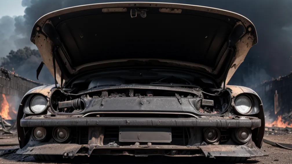 В Мангейме загорелся BMW: водитель смог потушить пламя до приезда пожарных