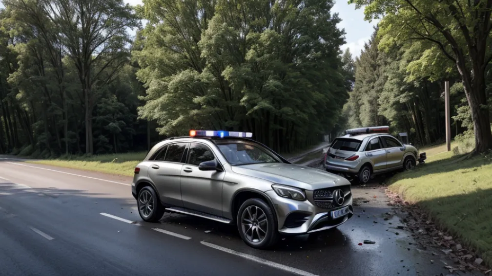 Серьезное ДТП в Германии: Mercedes врезался в дерево, двое тяжело ранены в Лерте