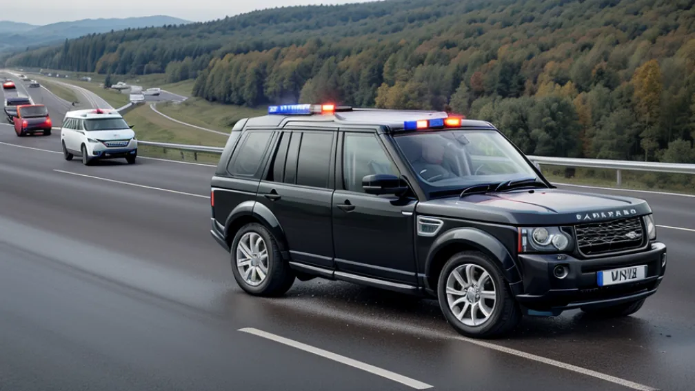 В Германии перевернулся Land Rover на автобане А7: двое пострадавших, погиб пес