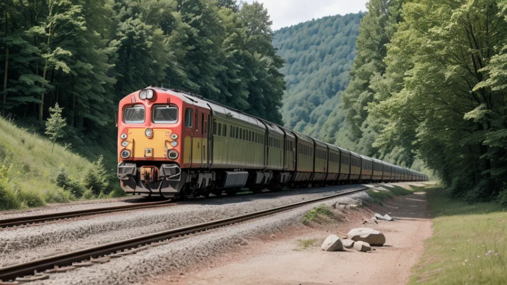 В Германии поезд Intercity экстренно затормозил из-за камней на путях