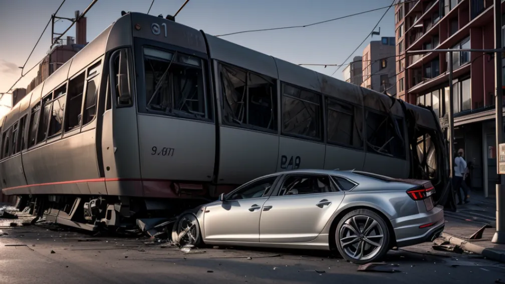 Серьезное ДТП в Дортмунде: Audi врезался в трамвай, есть пострадавшие