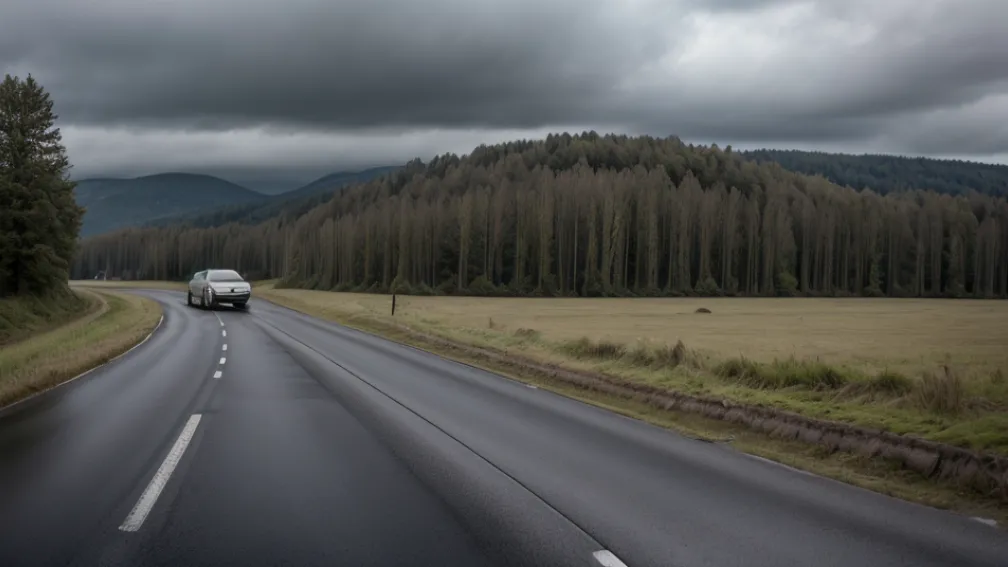Автомобиль Opel улетел в кювет в Германии: водитель не пострадал
