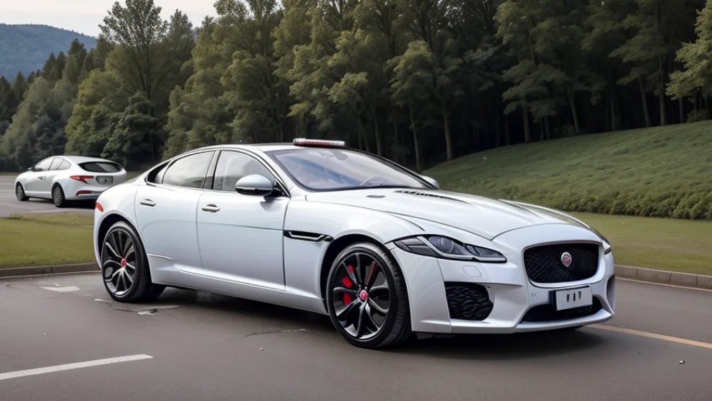 В Германии неизвестный врезался в Jaguar на парковке отеля и скрылся