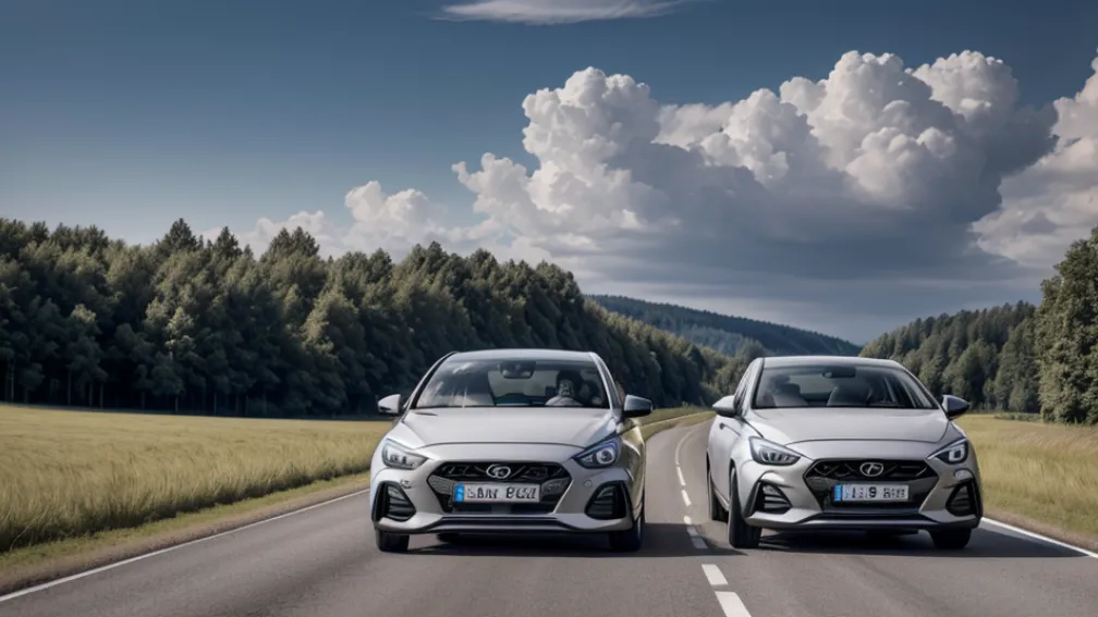 В Германии водитель Hyundai I30 N устроил опасные гонки на трассе L281 и скрылся после инцидента