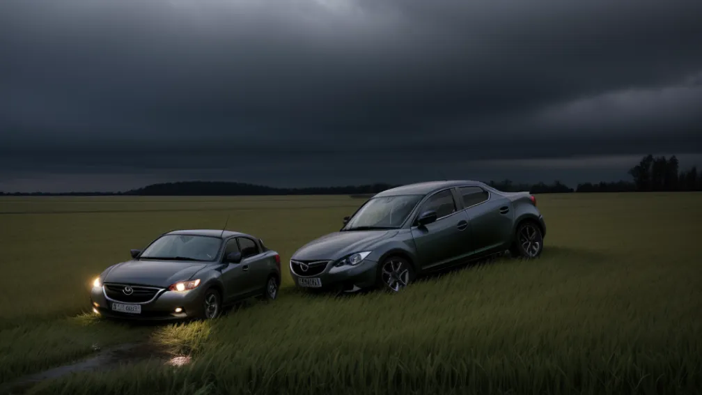 В Германии: Пьяная водительница перевернулась на Mazda, две женщины пострадали