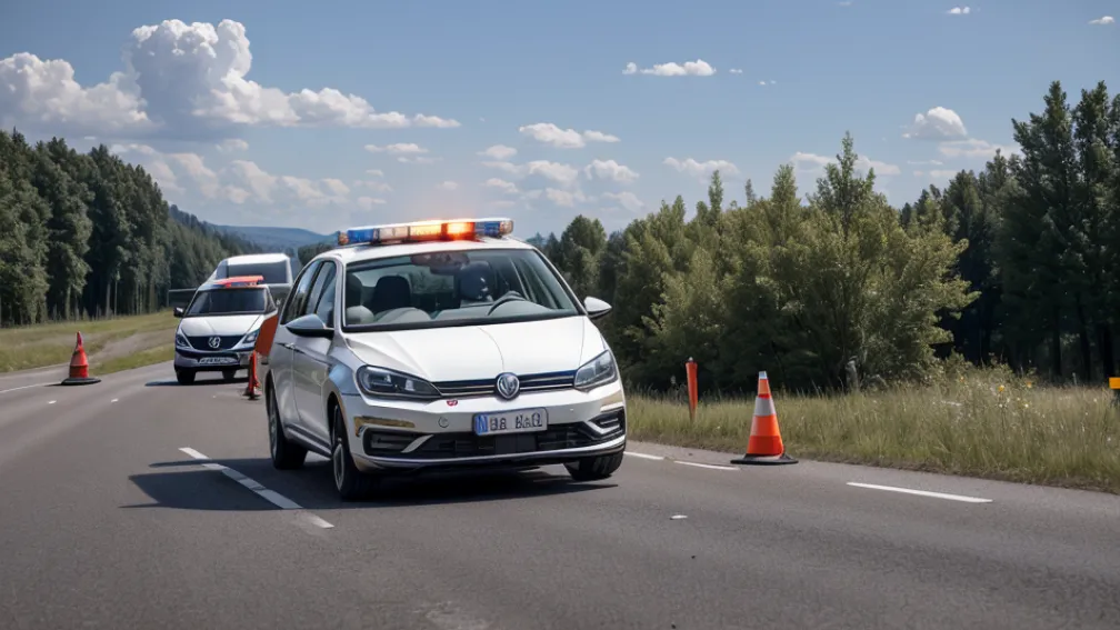В Германии Volkswagen Golf врезался в автобус: есть пострадавшие и блокировка трассы