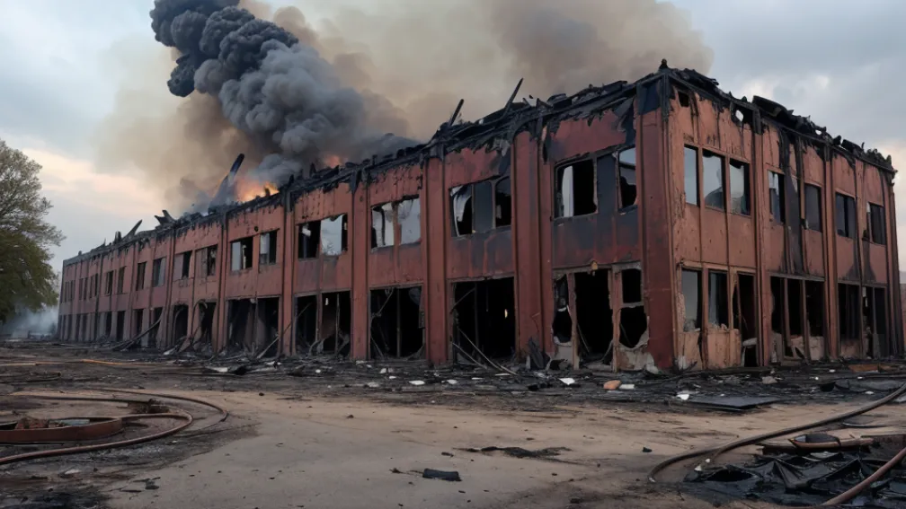 Крупный пожар на бывшей скотобойне в Эрфурте: полиция расследует поджог