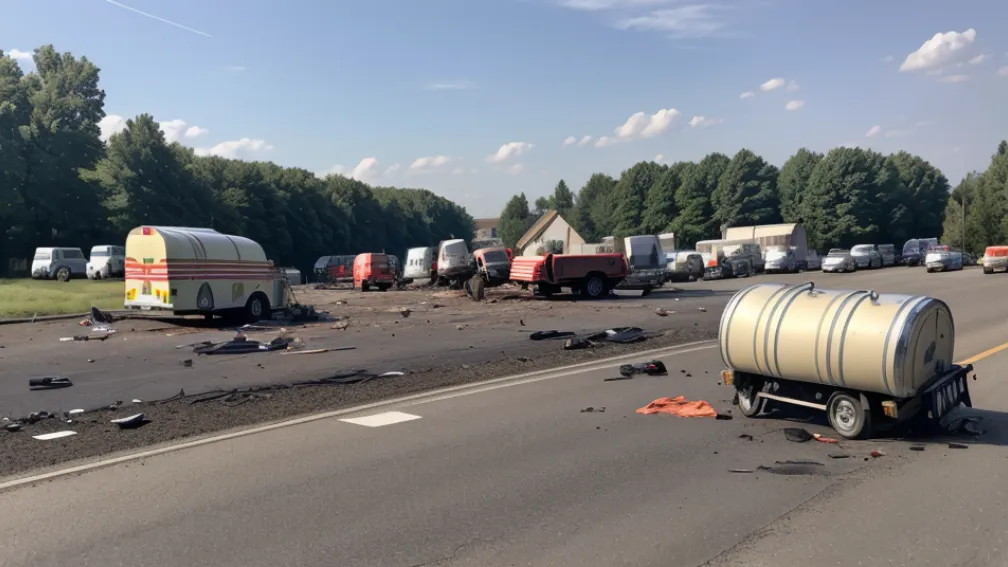 Авария в Германии: Перевернулся прицеп трактора с людьми, 11 пострадавших в Цвиккау