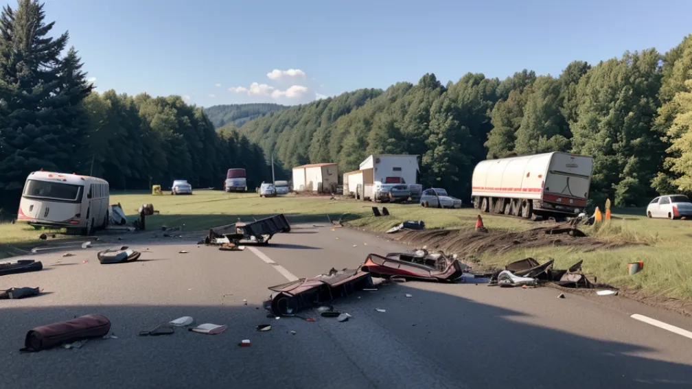 В Саксонии перевернулся прицеп с людьми: 11 человек пострадали в ДТП под Цвиккау