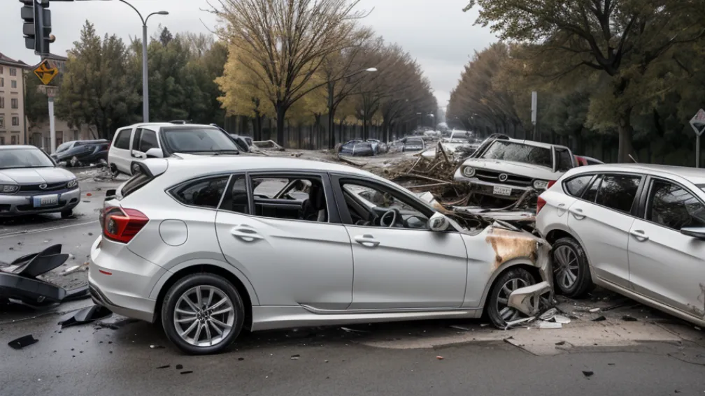 Пьяный водитель на Porsche устроил массовое ДТП в Штутгарте, оставив "поле обломков"