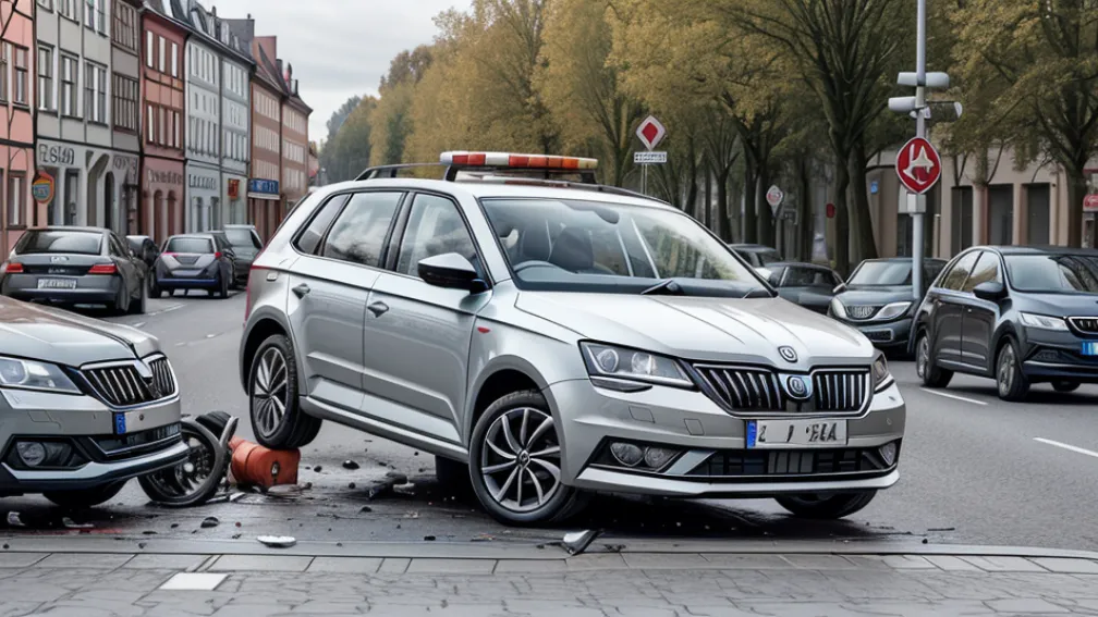 В Германии 10-летний мальчик на велосипеде сбежал после столкновения со Skoda