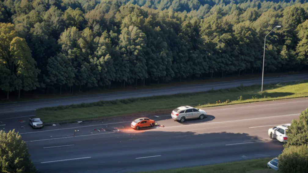 ДТП в Германии: Мотоциклист врезался в стоявший автомобиль на трассе B111