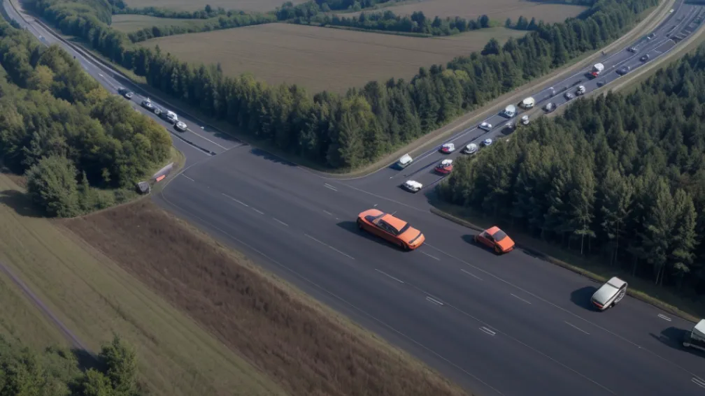 Тяжелое ДТП в Германии: Водитель Audi не заметила мотоциклиста при обгоне на трассе B110