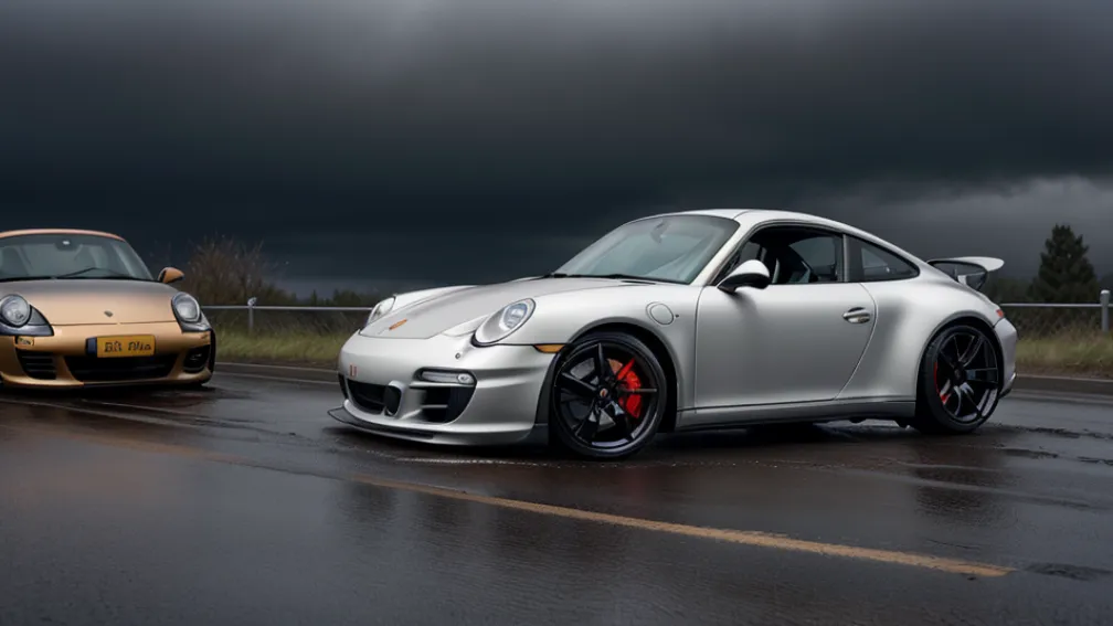 В Германии 69-летний водитель разбил спорткар Porsche 911 на мокрой трассе