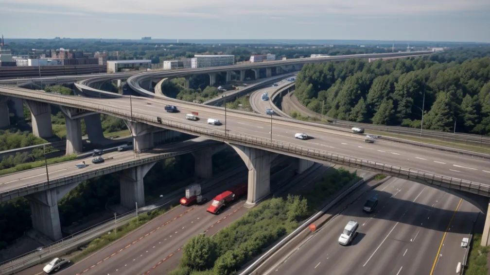 Смертельное ДТП на A5 в Германии: грузовик сгорел на мосту, дорога перекрыта