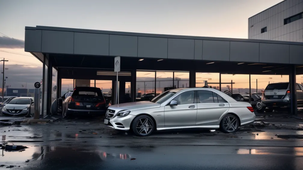 Дерзкое ДТП в Нюрнберге: молодой водитель на Mercedes врезался в АЗС, найдены наркотики