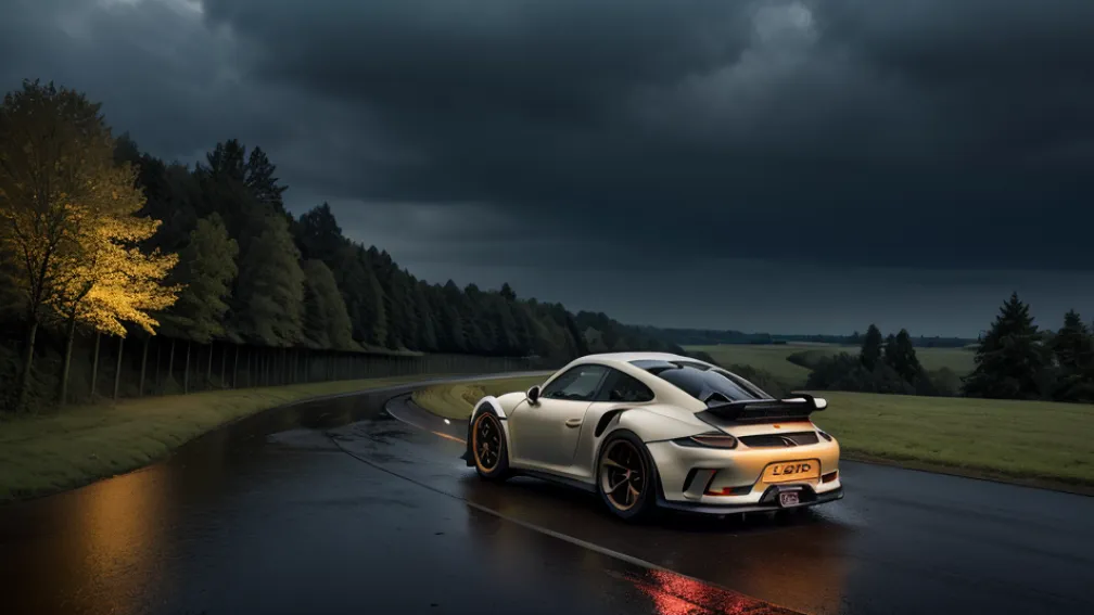 Мощный Porsche 911 GT3 RS разбился на трассе в Германии, слетев в кювет с 15-метровой высоты
