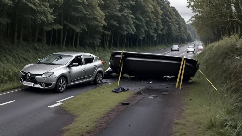 Водитель уснул за рулем на трассе под Веймаром: Renault перевернулся, есть пострадавший