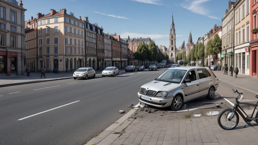 В Альтенбурге водитель Skoda сбил велосипедиста при повороте: пострадавший госпитализирован