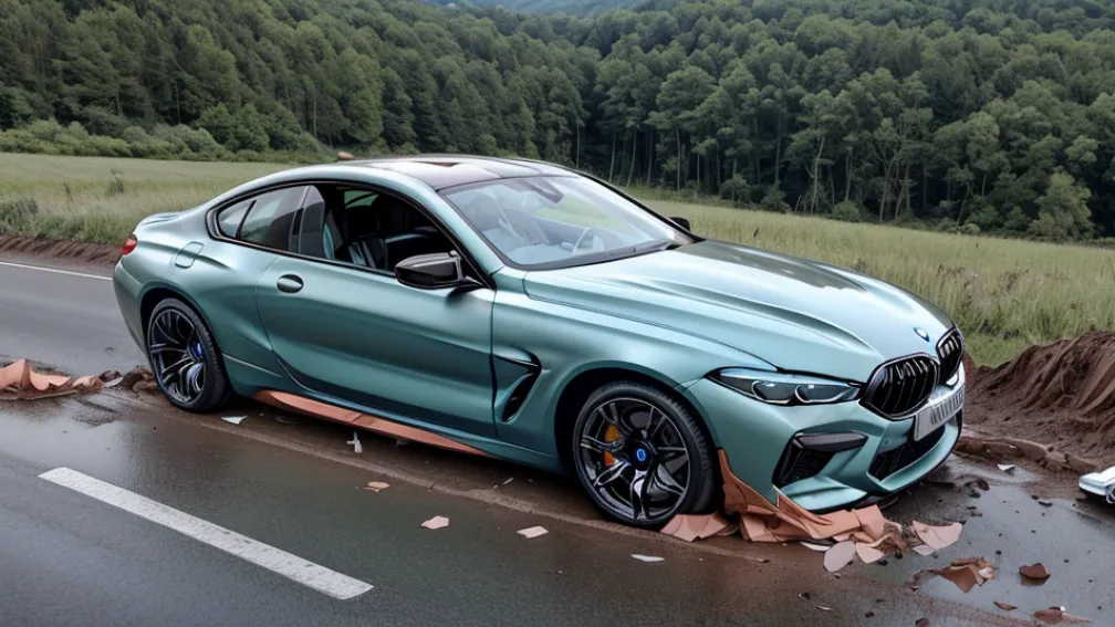 ДТП во Фройденберге: Пьяный водитель на BMW M8 влетел в откос, ущерб 80 000 евро