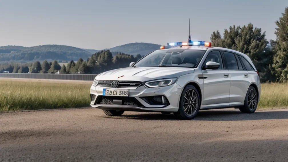 Полиция в Гейдельберге спасла истощенного аиста с оживленной трассы B37