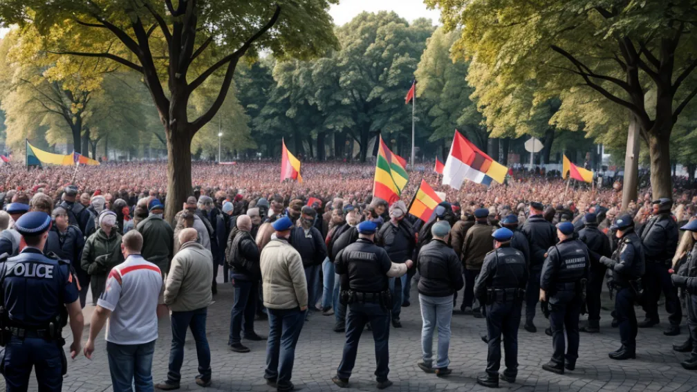 Протест в Берлине: Депутаты AfD сбежали из Гёрлицкого парка под защитой полиции
