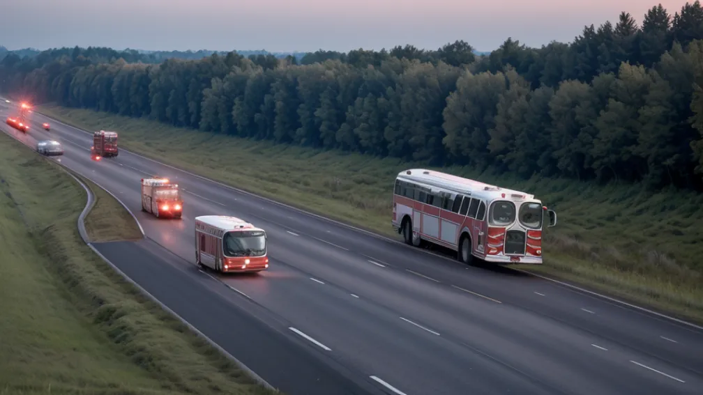 Авария автобуса Flixbus в Германии: 20 человек пострадали, трасса A19 перекрыта
