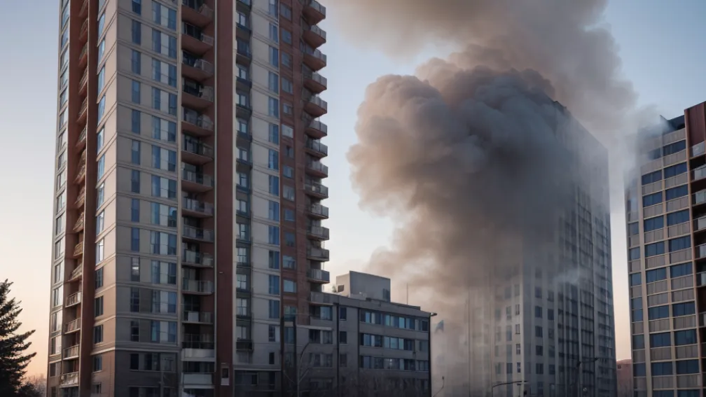 Пожар в Германии: Фритюрница вызвала возгорание на кухне многоквартирного дома