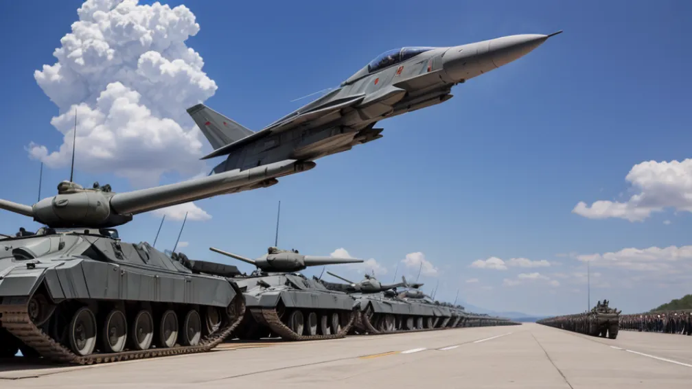 Гигантский военный парад в Китае: Гиперзвуковые ракеты, танки и лидеры трех стран демонстрируют мощь