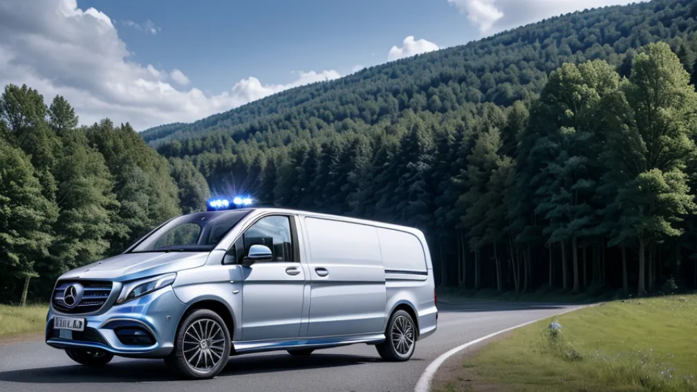 В Германии задержан водитель фейкового полицейского Mercedes Vito с мигалками в Саксонии