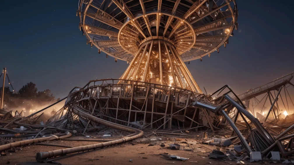 Шокирующий инцидент в Индонезии: Аттракцион рухнул на фестивале в Центральной Яве, есть пострадавшие