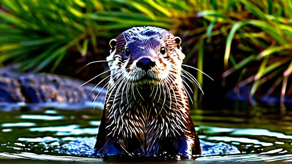 Фотореалистичное изображение выдры-спасателя