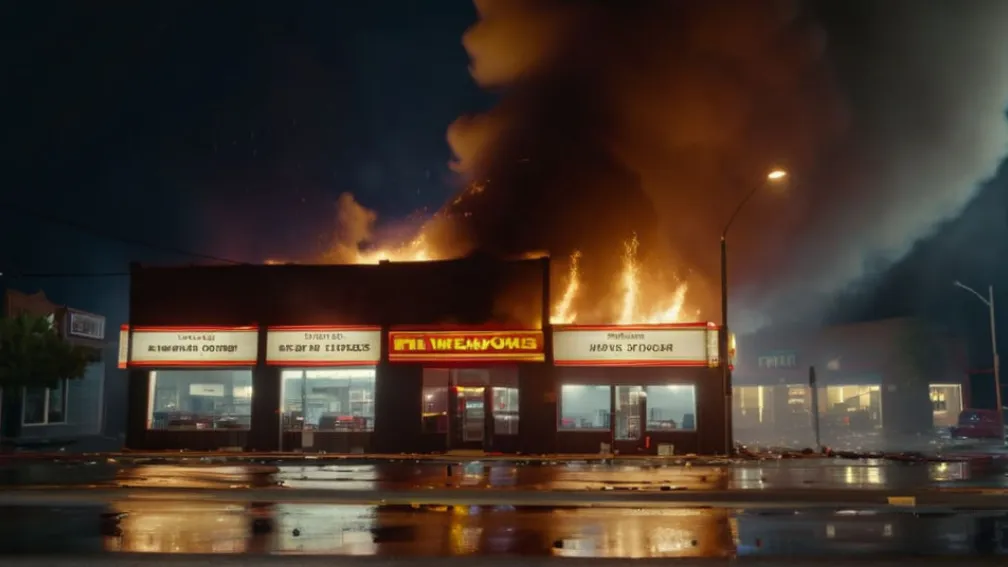 Пожар в магазине Tedi в Крефельде: Клиентка в реанимации, здание разрушено