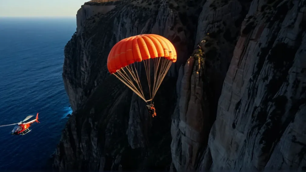 Драма в Юте: Бейсджампер часами висел на скале после неудачного прыжка