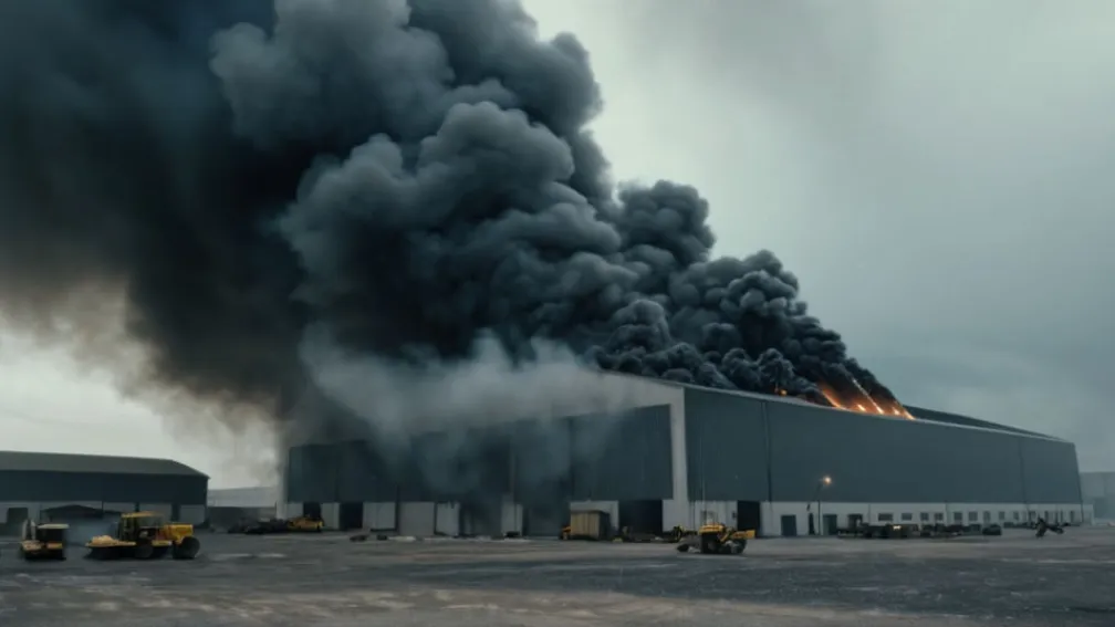 Крупный пожар в Шпрее-Нейсе: склад объят пламенем, есть пострадавшие