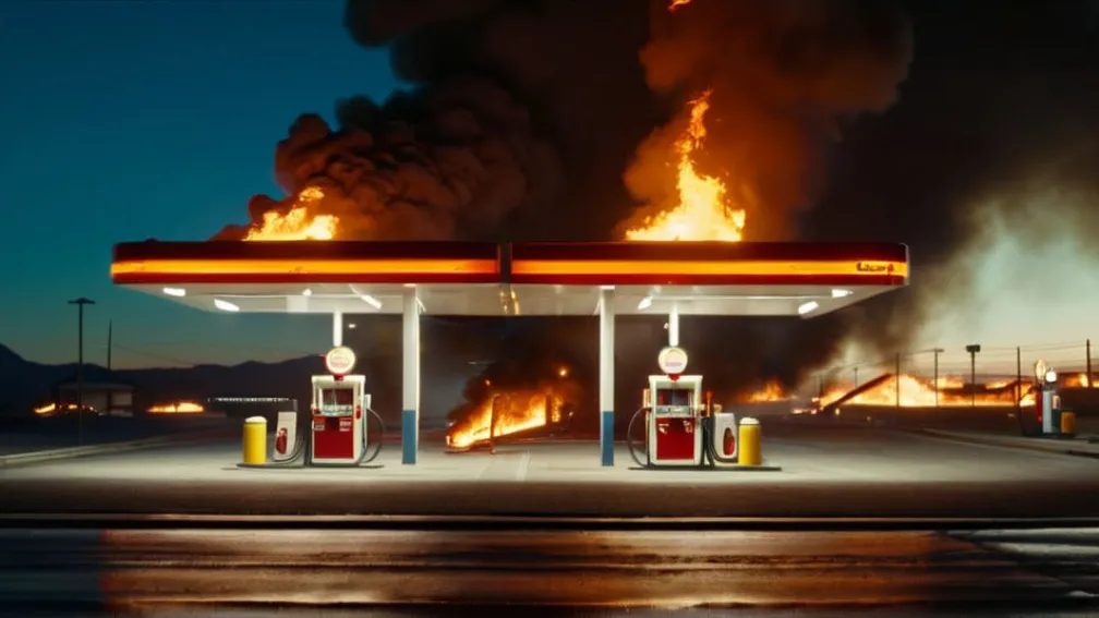 Неосторожность привела к катастрофе: заправка в Бразилии сгорела из-за спички