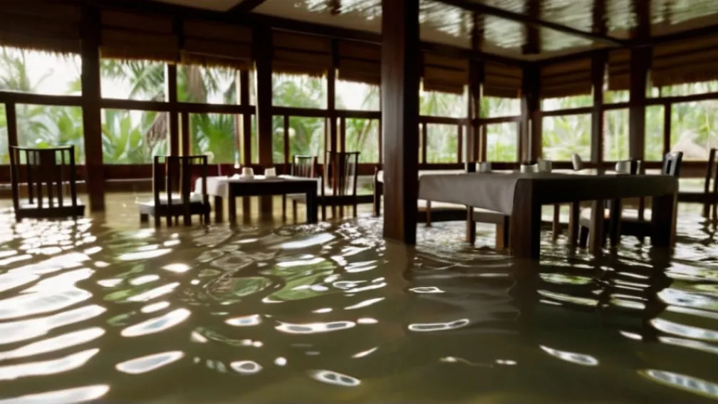 Уникальный гастрономический опыт: Ресторан в Таиланде продолжает работать, несмотря на наводнение