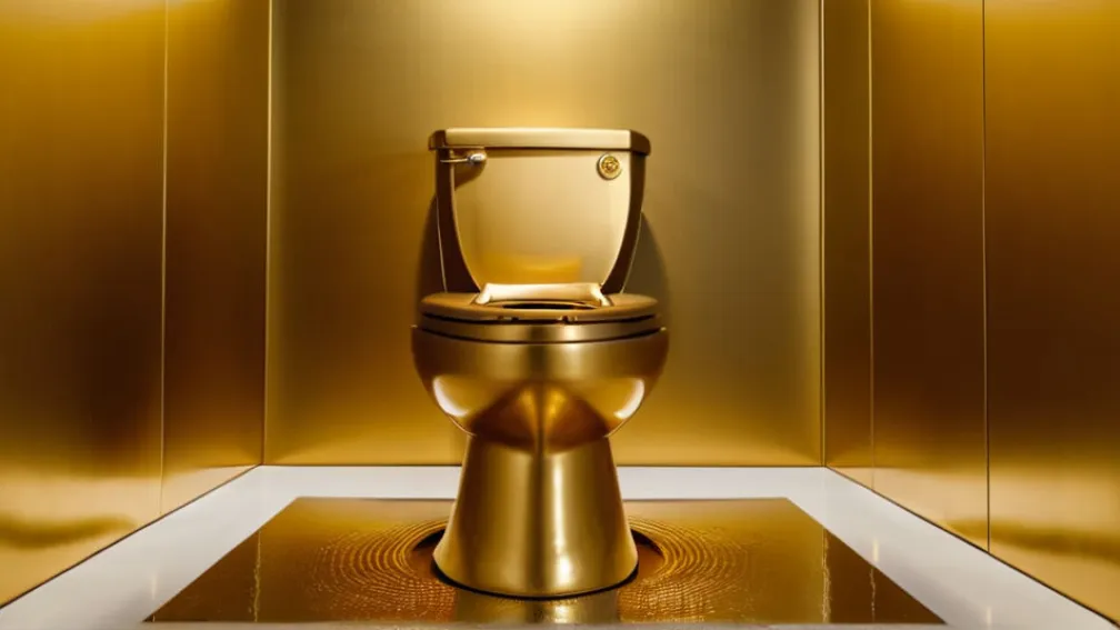 Золотой унитаз-арт-объект выставлен на аукцион Sotheby's за $10 млн
