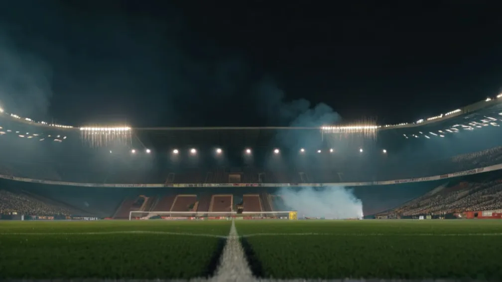 Ультрас «Айнтрахта» устроили скандал в Кёльне: инциденты с ракетами на поле и драка после матча