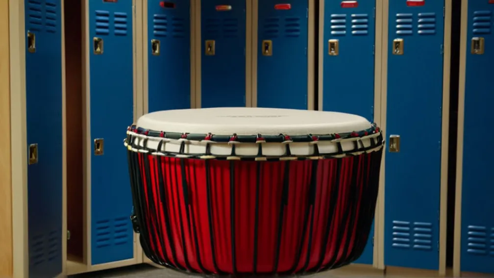 Баскетбольный клуб "МХП Ризен Людвигсбург" празднует победы с фанатским барабаном