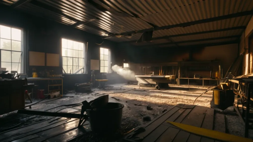 Пожар в мастерской в Германии: 65-летний мужчина получил тяжелые ожоги, спасатели вынесли из огня двух собак