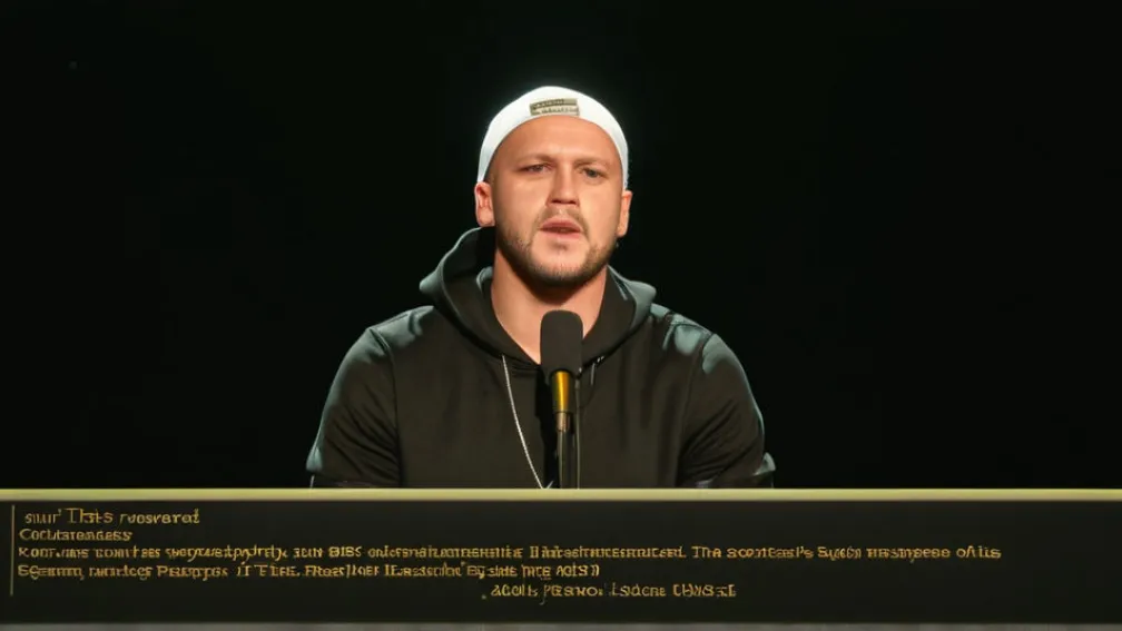 Рэпер Haftbefehl дал 18-минутный концерт с закрытым лицом