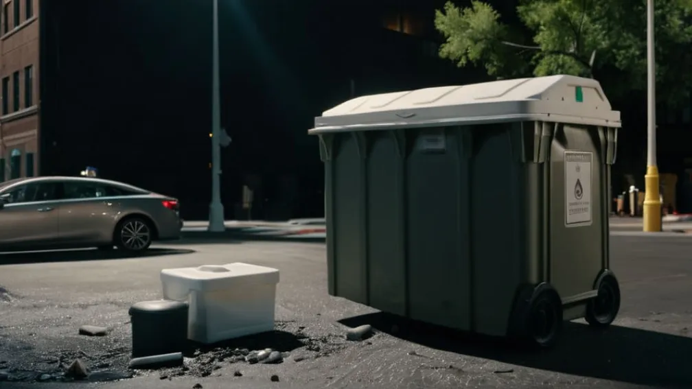 Портативный туалет упал с крана на улицу Севильи