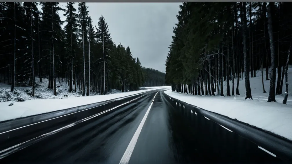 Гололедица на дорогах Южной Германии: Снегоуборочная машина попала в ДТП