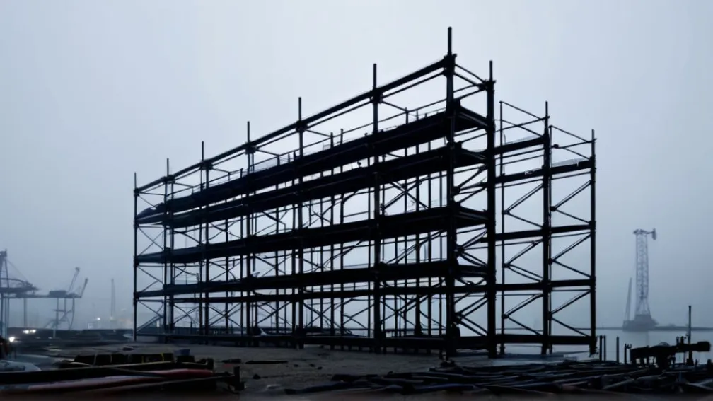 Серьезное Происшествие в Порту Гамбурга: Рабочий Упал со Строительных Лесов