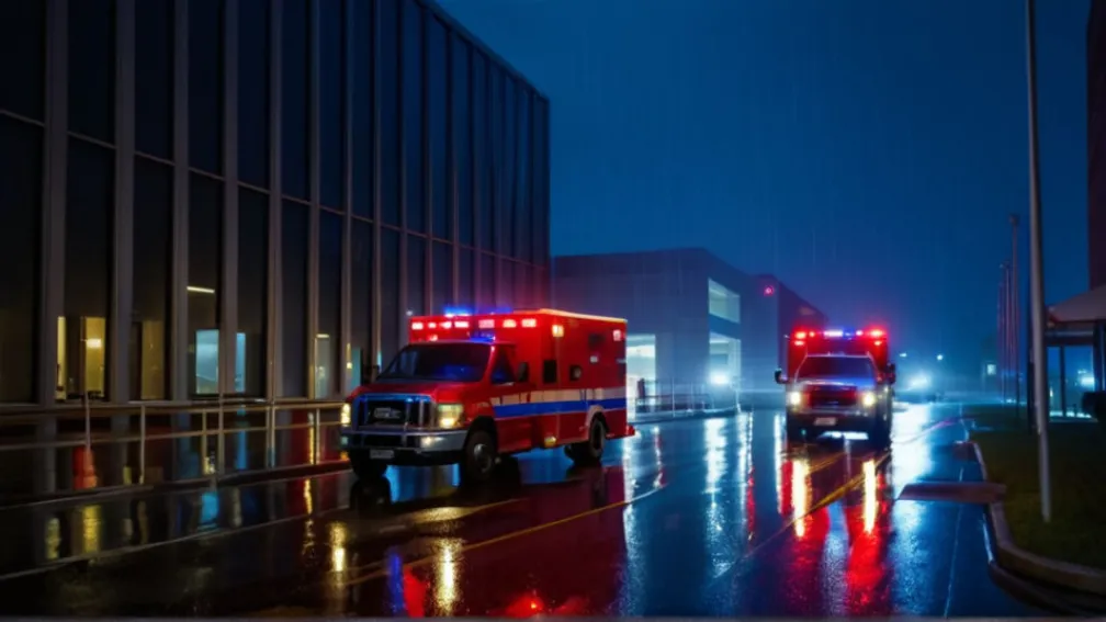 Полиция под пулеметами охраняет больницу после стрельбы в Пиннеберге